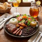 Casado Típico con Carne de Res (Churrasco)