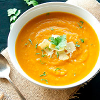 Crema de: Zanahoria, Espinaca, Ayote