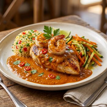 Pollo en Salsa Caribeña