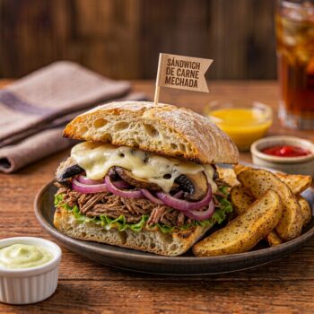Sándwich de carne mechada